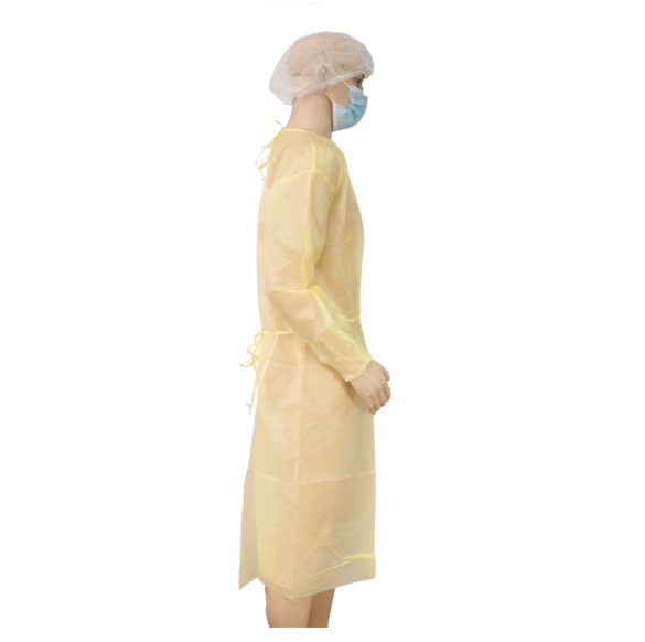 Disposable 30g PP Elastic Cuff Lsolation Gown