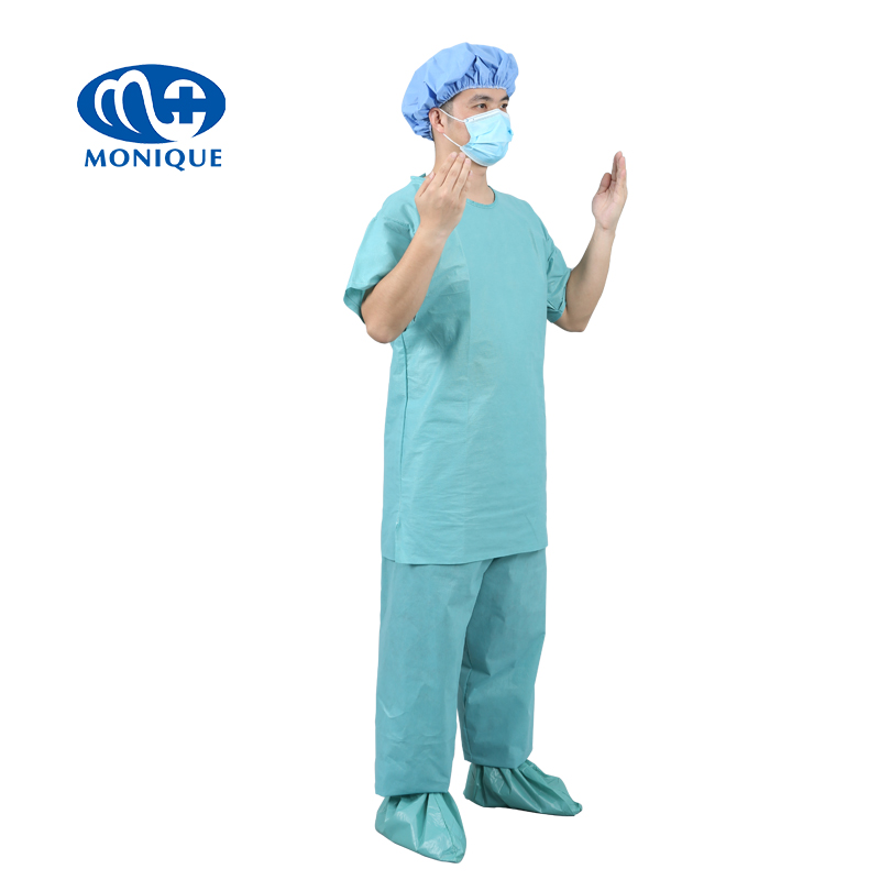 Disposable Short Sleeves Scrub Suits for Hand Washing